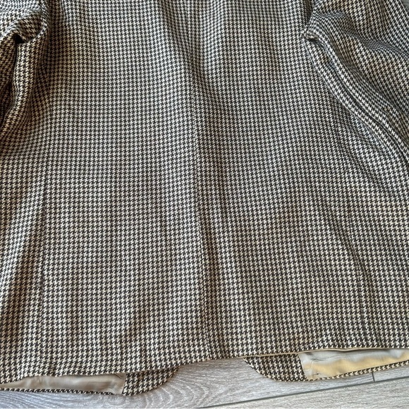 Vintage Evan Picone Pure  Wool Houndstooth Twill Blazer Union Made in USA - Picture 14 of 15